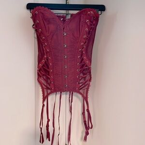 Adore Me Burgundy Lace Corset